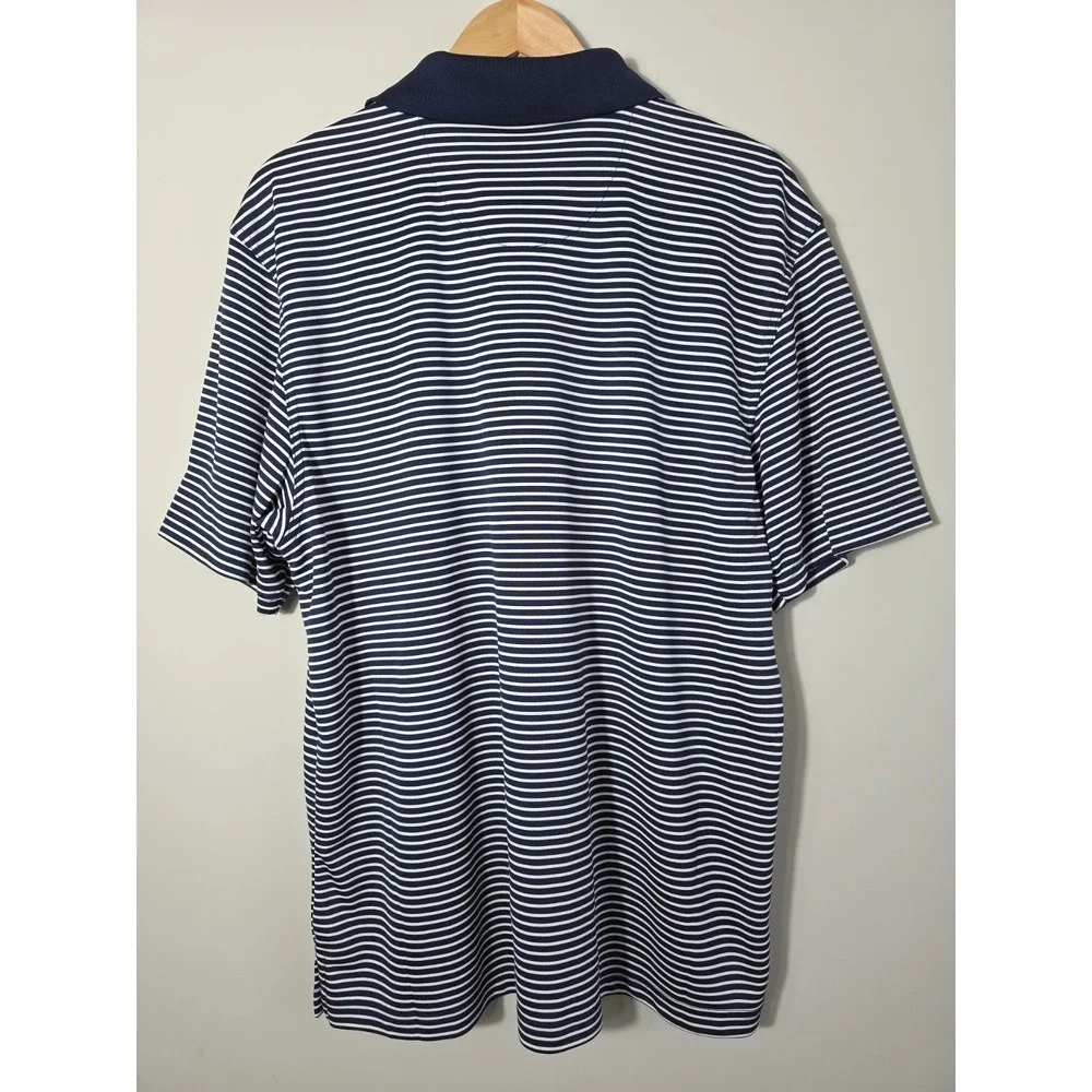 Original Penguin Polo Shirt XL Navy Stripe Golf Classic MSRP $60 NWT